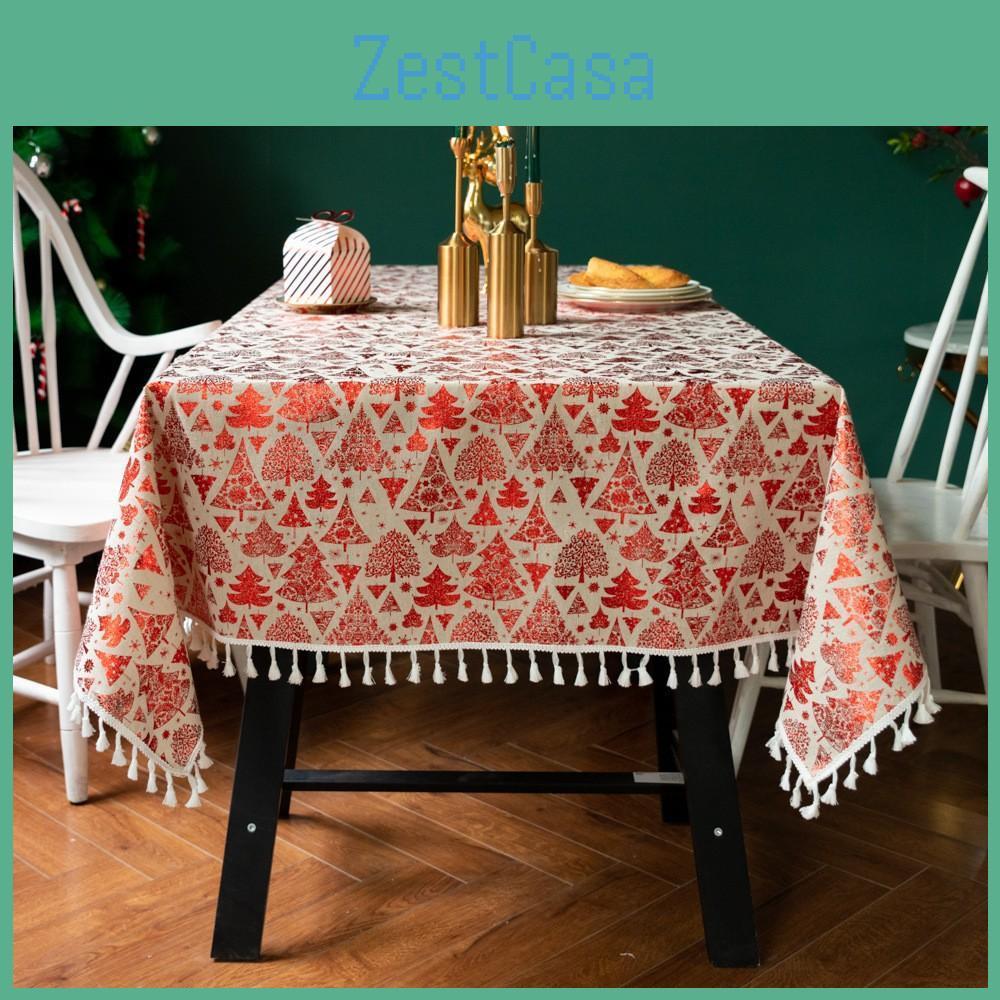 New American And Year Cotton Hemp Dining Table Fabric Art Christmas Home Table Cloth Table Flag Table Mat