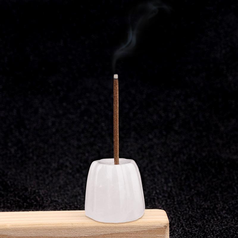 1pc Carved Natural Stone Flower Incense Sticks Holder Aromatherapy base Home Decor Ornament