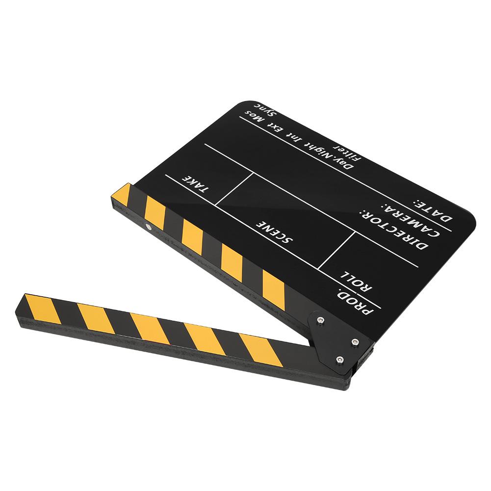 Acrylic 30x25cm Clapperboard Director Movie Clappers Film and Television Photography Prop