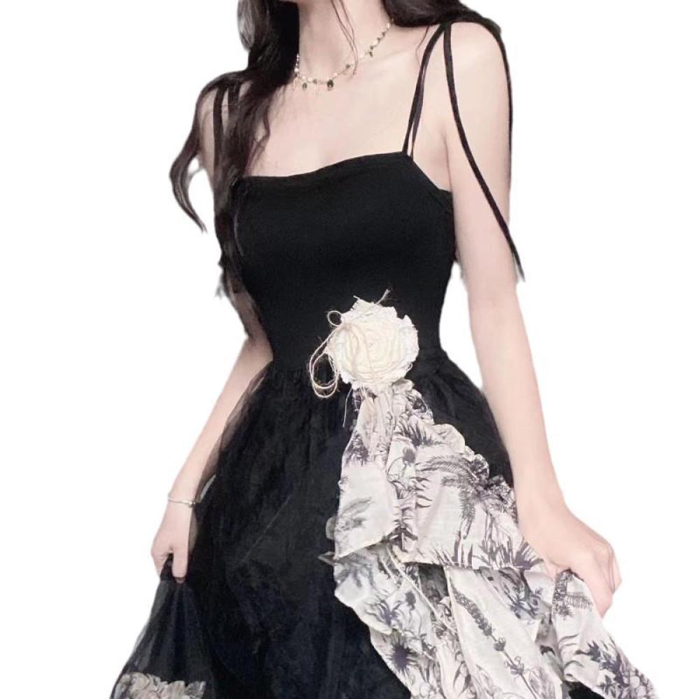 Umělecké šaty, Elegantní šaty na ramínka bez rukávů pro ženy