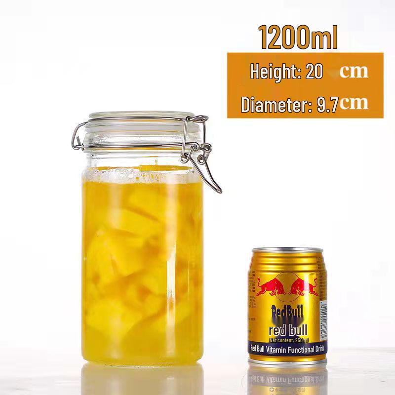 Food-Grade Glass Storage Jar for Nuts, Grains, Wine, Tea, and Honey