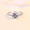 Minimalist Jewelry S925 Sterling Silver GRA Certificate Four Claw Princess Cut 2CT VVS1 Moissanite Engagement Wedding for Women