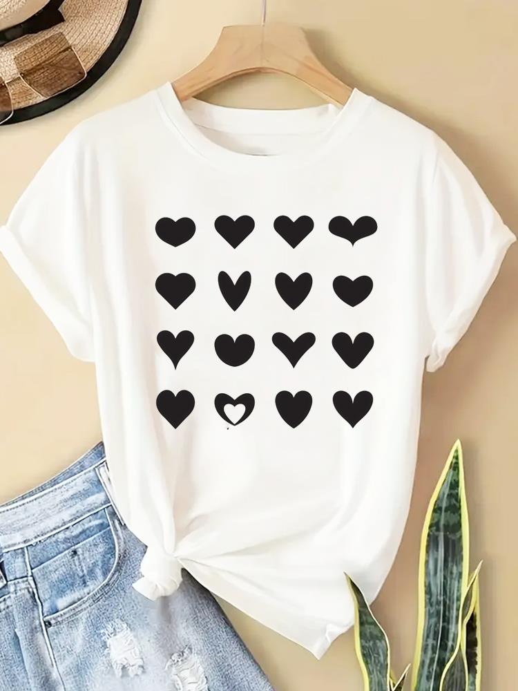 (Asian Size) leopard trend cute 90s Women Casual Short Sleeve T  Tee Top Clothing Shirt Fashion Printed Lady Female Graphic T-shirts