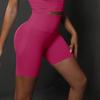 Peach Seamless Tummy Control High Waist Yoga Shorts for Women