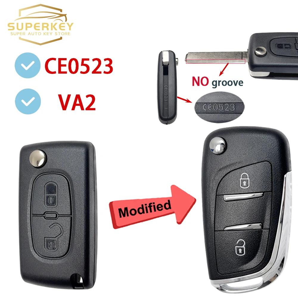 Yocasty Modified For Peugeot 207 307 308 407 607 For Citroen C2 C3 C4 C5 Berlingo Flip Remote Car Key Shell Case Cover Hu83 Va2