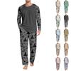 Men's Halloween Pajama Set - Neck Long Sleeve Top and Pants, Comfortable Sleepwear for Holiday
