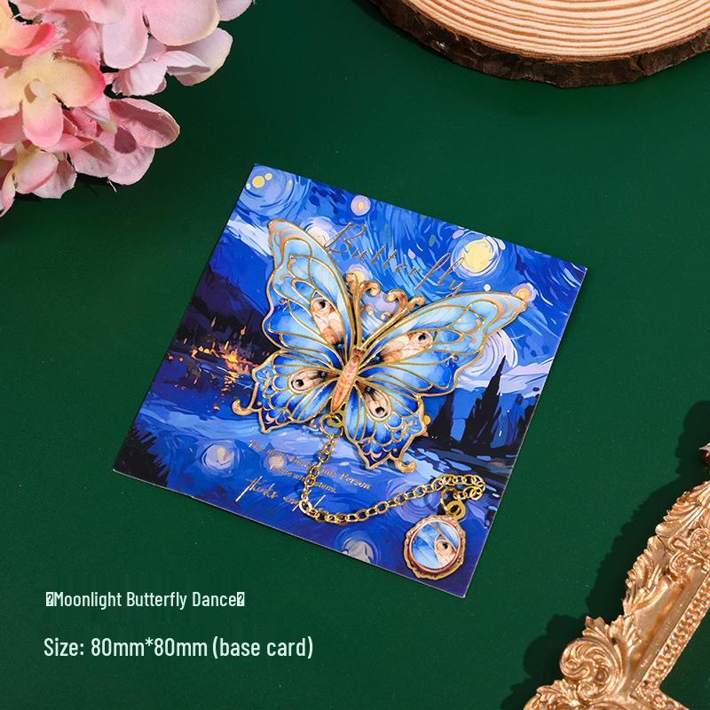 Retro Butterfly Metal Bookmark - Exquisite Chinese-Style Gift for Teachers