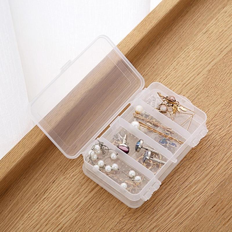 Elegant Jewellery Display Holder Space Saving Jewelry Storage Box Practical 2 Layer Plastic Organizers for Women