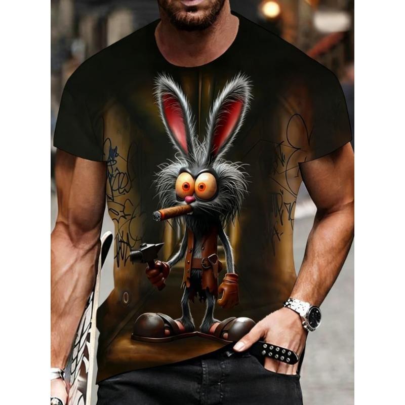Jackets, men's printed T-shirts, fashionable prints, street style