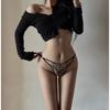French Celebrity Heavy Industry Embroidery Sexy Panties Women's Delicate Mesh Comfortable Cotton Crotch Hollow Temptation Thong Large Size
