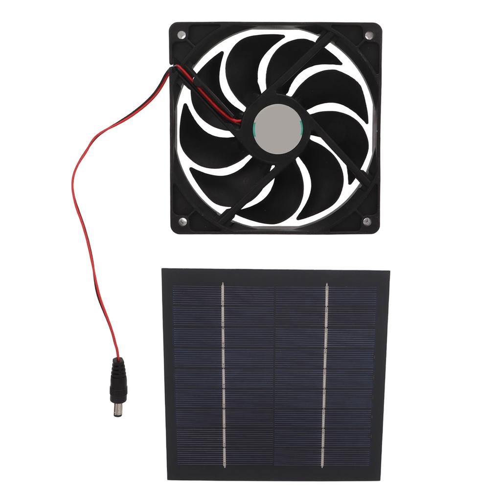 10W Solarbetriebenes Paneel Abluftventilator Mini Ventilator Wasserdicht für Wohnmobil Yacht Gewächshäuser Tierhäuser Hühnerställe