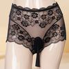 Sexy Lace Panties Exotic Underwear Unisex Couples Lingerie Sheer Transparent Open Crotch Boxer U Bulge Pouch Fashion Shaping
