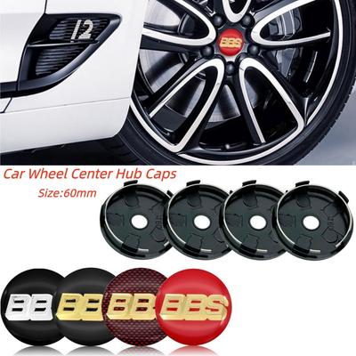 4pcs 60MM BBS Car Wheel Center Hub Caps Cover Modify Replace Car Accessories