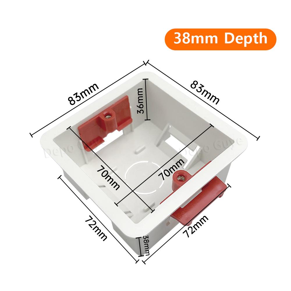 

86 Type Switch Mounting Box Cassette Flame Retardant Plastic PVC Junction Back Box Universal White Electrical Concealed Box 0V