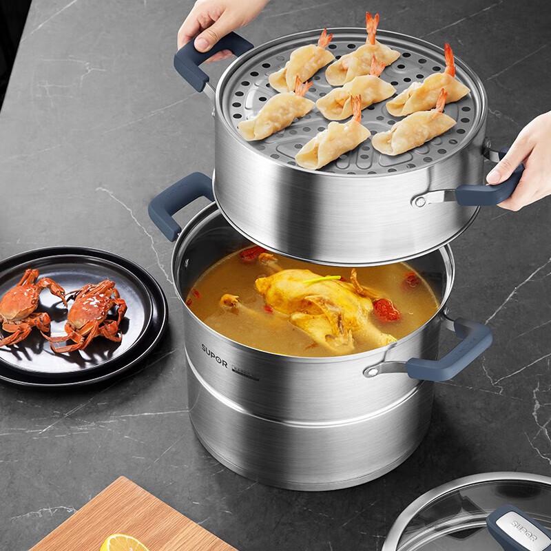 Supor 3-lagiger Dampfgarer & Suppentopf aus Edelstahl