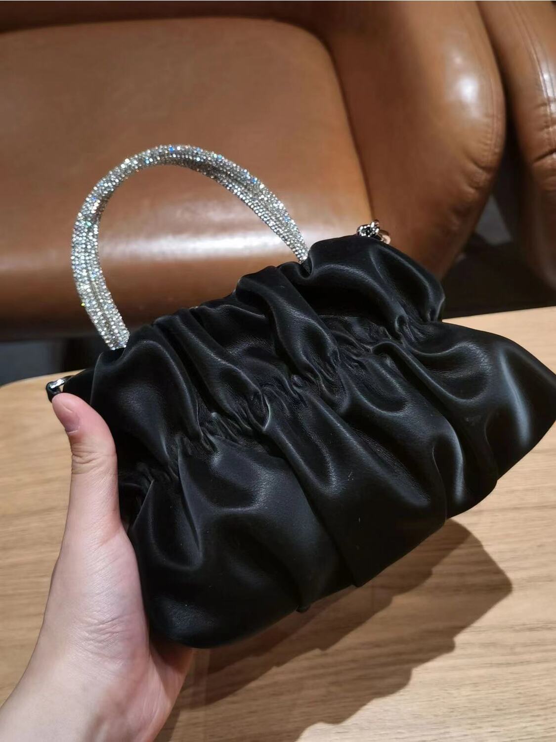 

Маленькая свежая розовая сумочка, сумка через плечо женская, летняя новая модная сумка-цепочка «Сто сложенных облаков», модная женская сумка