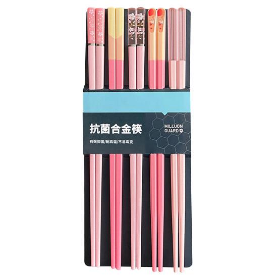 5 Pairs Reusable Plastic Chopsticks BPA-Free Dishwasher-Safe Non-Slip Fiberglass Chopsticks Chinese Japanese Chopstick Gift Set