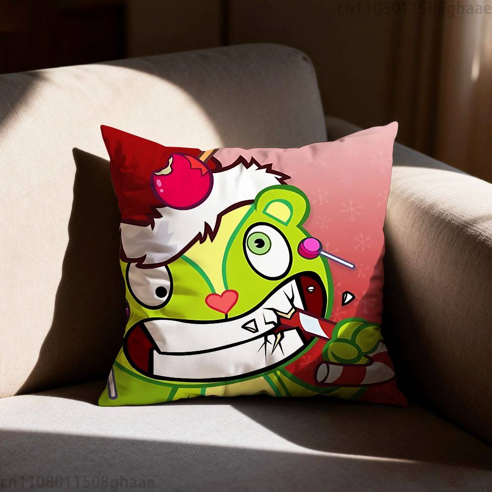 

Happy Tree Friends pillowcase casual style decoration suitable for home decoration excluding pillow core 30cmx30cm