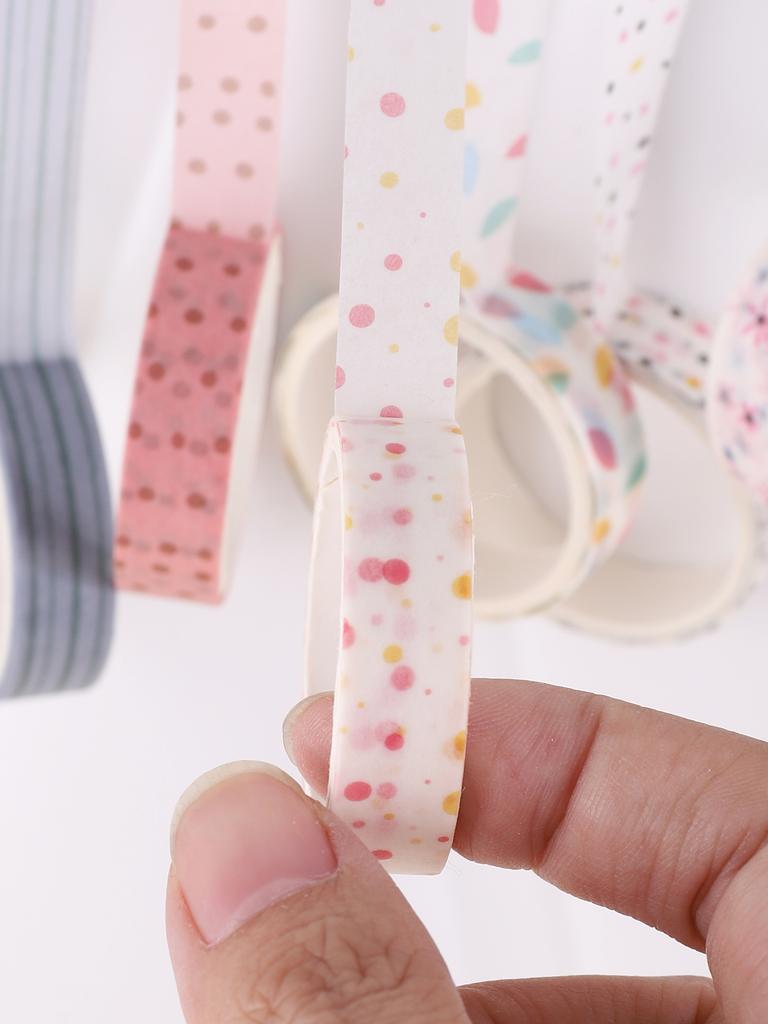 5 rolek/Pudełko Urocza Kolorowa Taśma Washi Taśma Maskująca Materiały do Scrapbookingu Artykuły Szkolne Prezenty Urodzinowe Dla Przyjaciół Taśma Washi