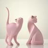 Katzenstatuen aus Kunstharz für Paare, für Heimdekorationen, Tierfigur, europäisches kreatives Hochzeitsgeschenk, dekorative Wohnkultur, Skulptur
