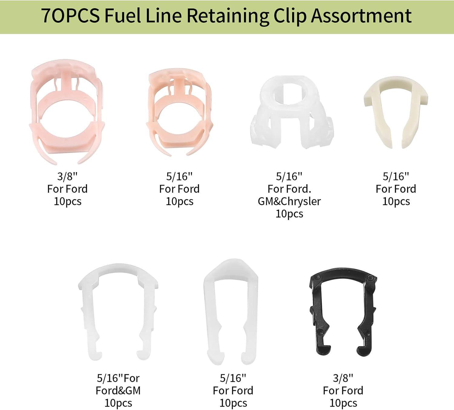 Universal Car Fuel Line Clamp Set (140pcs) for Ford Pipe Lines