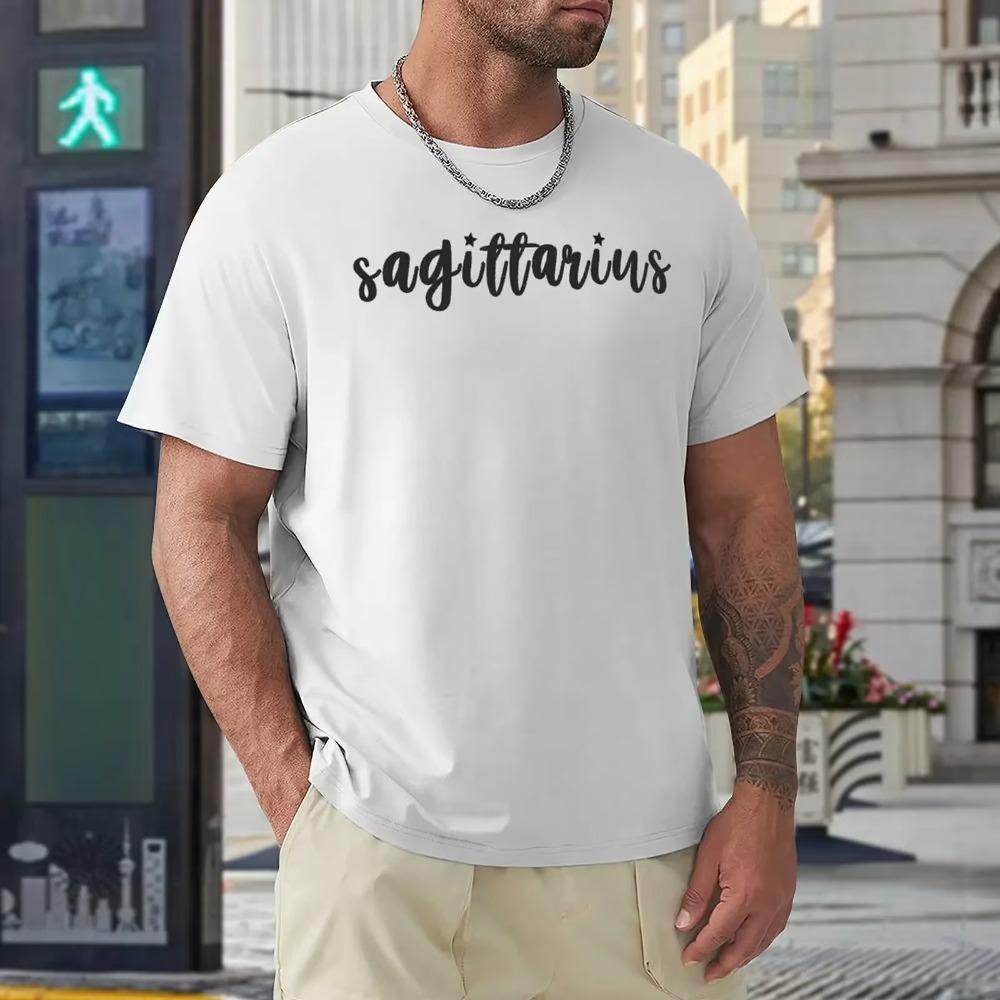 Sagittarius Twelve Constellation (14) Tees Casual Graphic T-shirt Round Neck Motion  Humor Graphic Home Eur Size