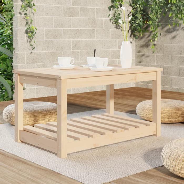 VidaXL Table de jardin 82,5x50,5x45 cm bois massif de pin 824134