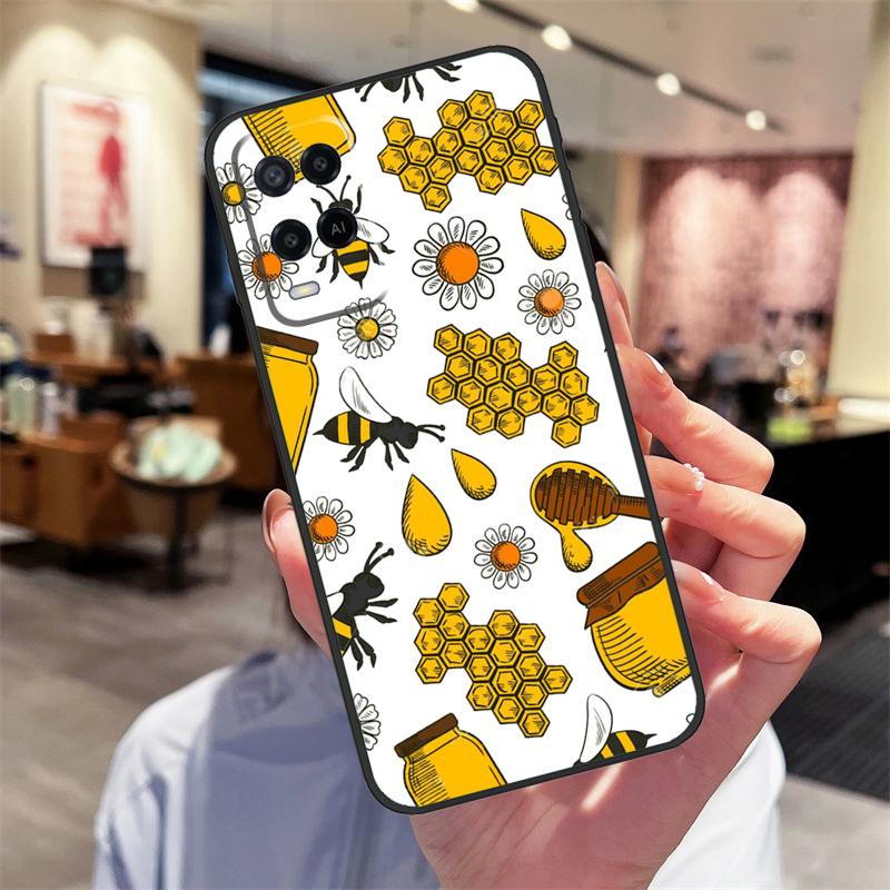

Golden Honeycomb Honey Bee Case For Oppo A78 A98 A79 A18 A38 A58 A40 A60 A80 A16 A76 A96 A15 A74 A94 A54 A17 A77 Cover OPPO A54 5G