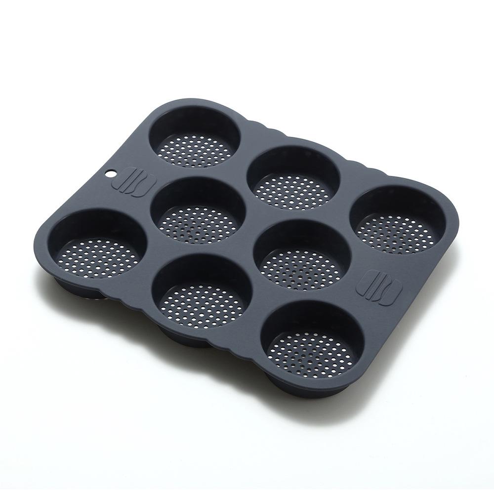 7-Hole Silicone Hamburger & Bread Baking Mold