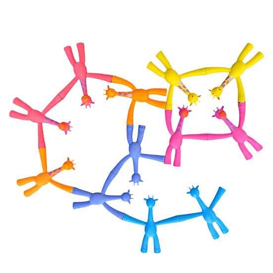 

12 шт. Магнитные игрушки для снятия стресса жирафы силиконовые гибкие позируемые мини фигурки креативный декор для холодильника и путешествия сенсорная игрушка подарки для 12pcs