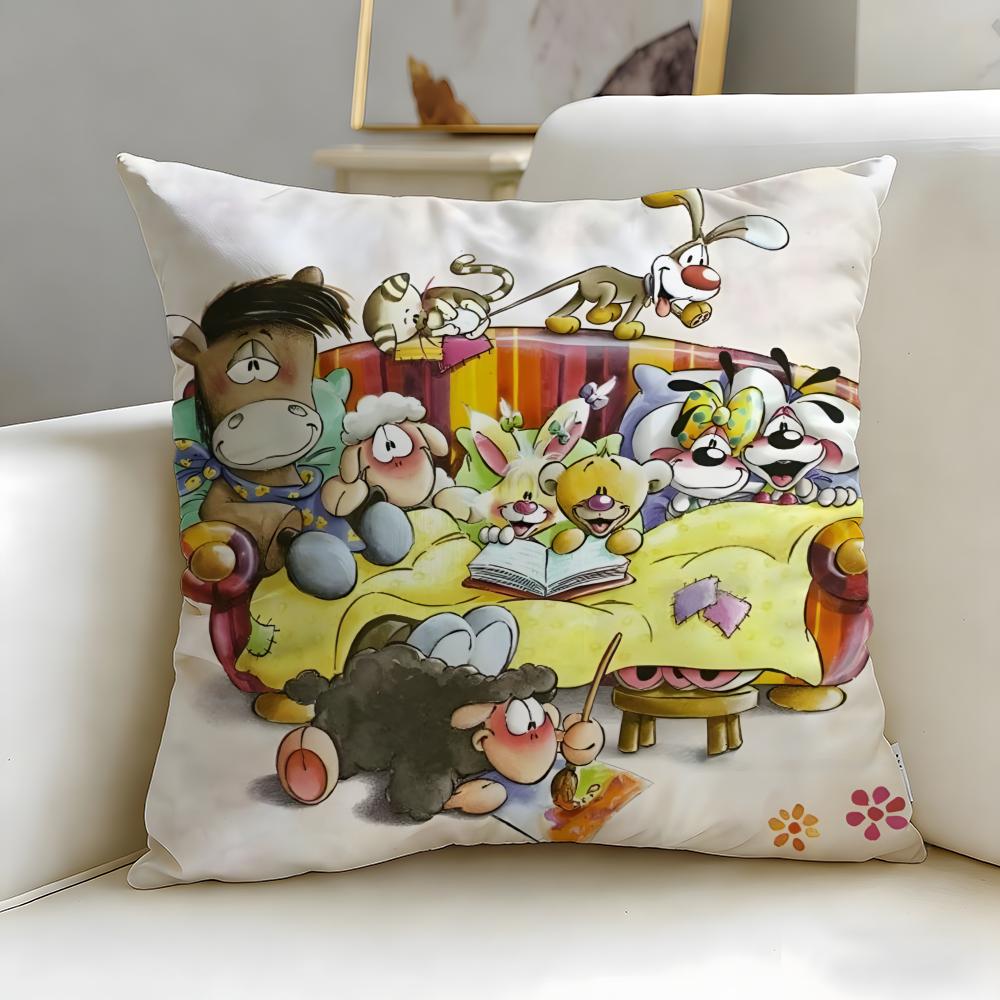 Klassischer Cartoon-Charakter Diddl Kissenbezug Weich & Leicht zu Waschen – Vielseitig für Sofa, Bett, Reise und Büro