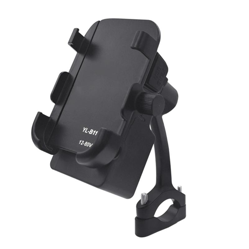 Motorcycle Phone Mount with Integrated Sound System for Electric Bikes Stable on Rough Terrains, Easy Installation, Water Resistant