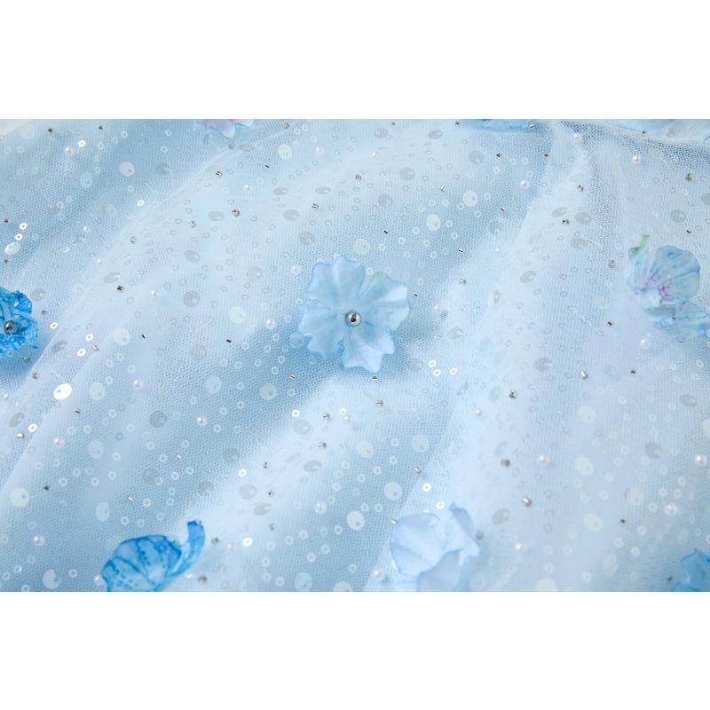 Summer Women Sexy Strapless Open Back 3d Flower Mesh Club Party Mini Short Dresses