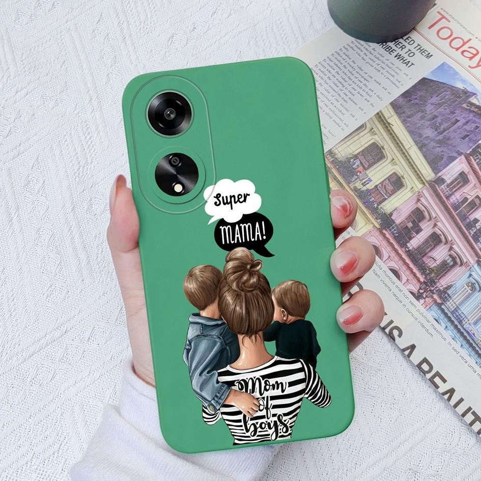 Casing For Oppo A35 A11 A1K A7 A15 A55 A1 A52 Phone Cover Elegant Sweet Girl Pattern Liquid Silicone Anti Slip Protective Advanced Shell For Oppo Capa