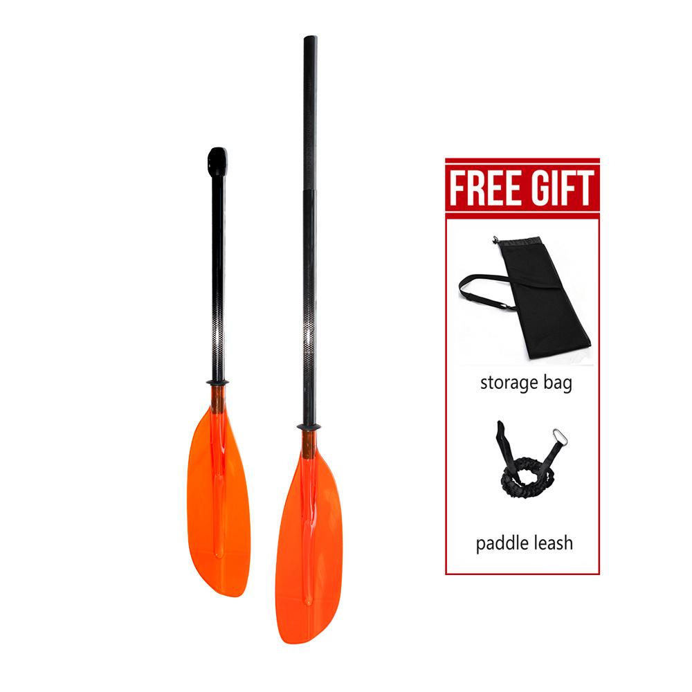 HEALING New Kayak Paddle Carbon Fiber Shaft Boat Accessories Rowing Oars 215-240cm Adjustable for Men Female оранжевый