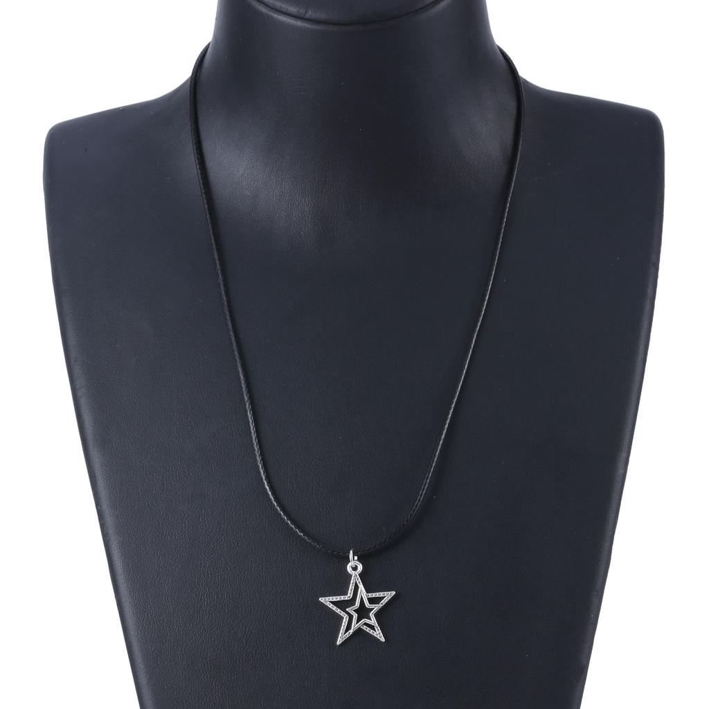 Pentagrams/Star and Moon/Wing Pendant Necklace Adjustable Chain Choker Fashionable Neckchain Jewelry for Women Girls