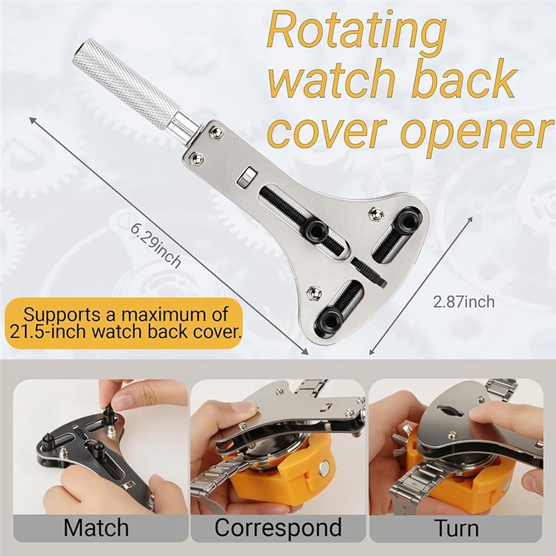 AAAF Watch Repair Tool Kit, Suitable For Replacing Watch Batteries And Adjusting Strap Length, Screwdriver Kit, Repair Tool NONE