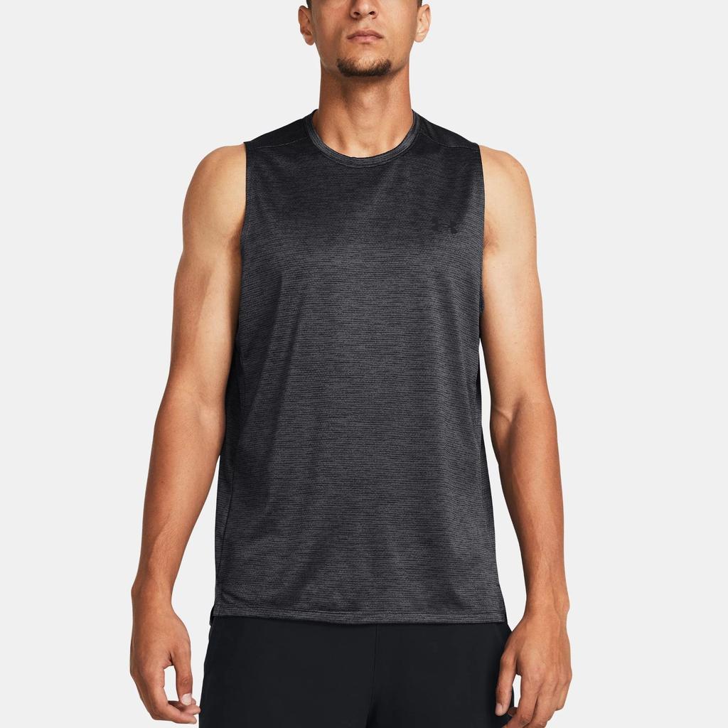 Under Armour Tech™ Vent Solid Loose Breathable Lightweight Crew Neck Sleeveless Tank Top Men Tops Dark-Gray 1384290-025