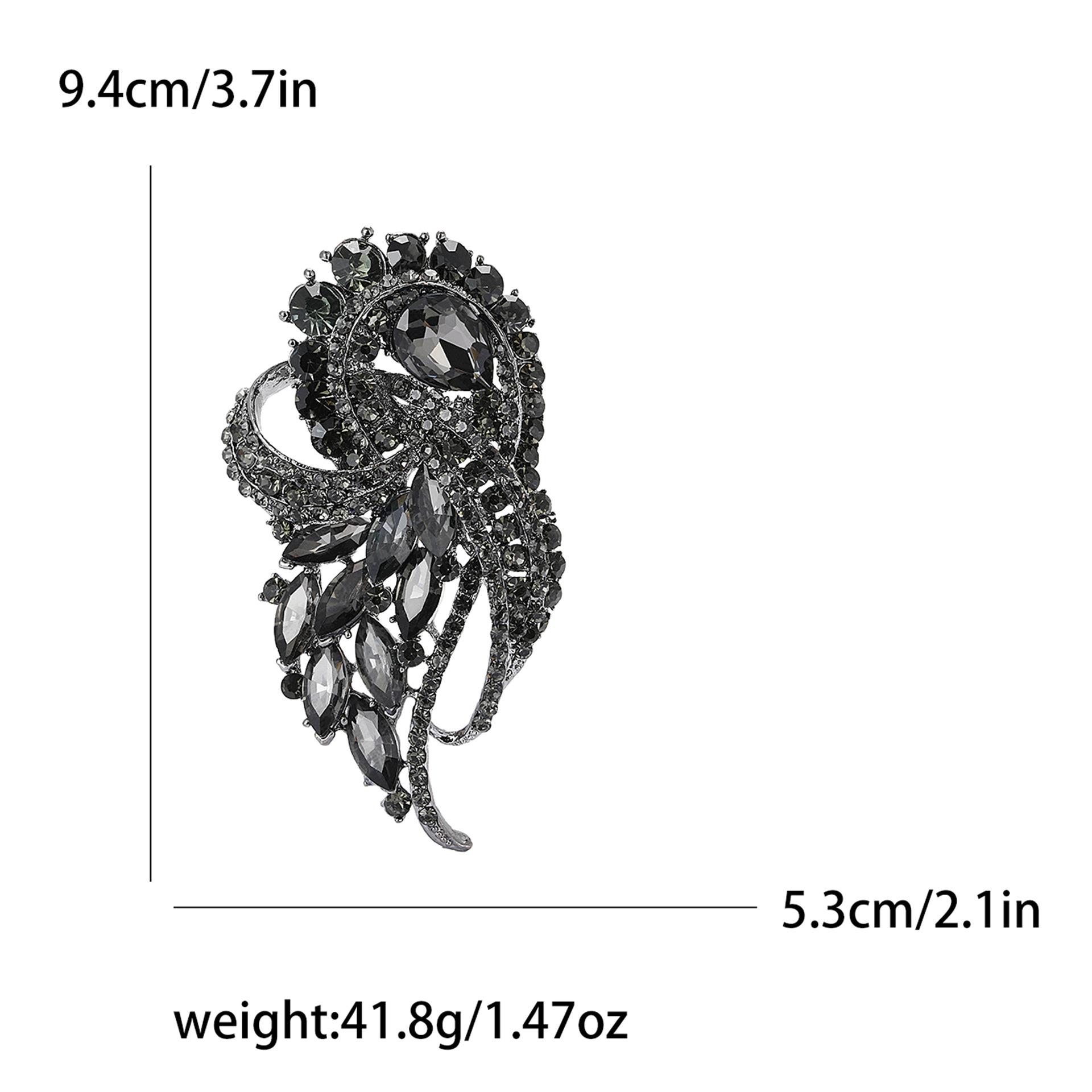 Изысканная высококачественная брошь из сплава со стразами, преувеличенная легкая роскошная женская брошь для пальто, корсаж, ювелирное украшение