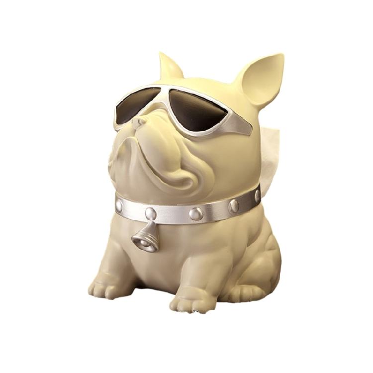 Decorative Paper Holder Bull Terrier Dog Tissue Holder Tissue Dispenser for Home