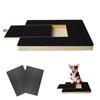 Wooden Dog Scratching Board With Drawable Sandpaper Pull-Out Pet Nail Grinder Cuttable Adhesive Nail Scratcher Board For Dogs