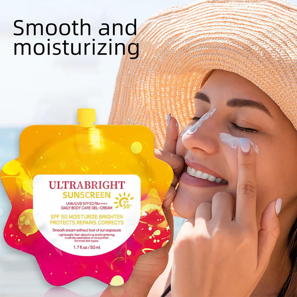 Sunscreen SPF50+ UV Refreshing Waterproof And Sweatproof Travel Size Face Sunscreen50ml