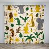 Cartoon Style Ctue Dinosaur Thin Shading Decorative Piece Dinor Children Window Drapes For Living Space Bedroom Space Decor