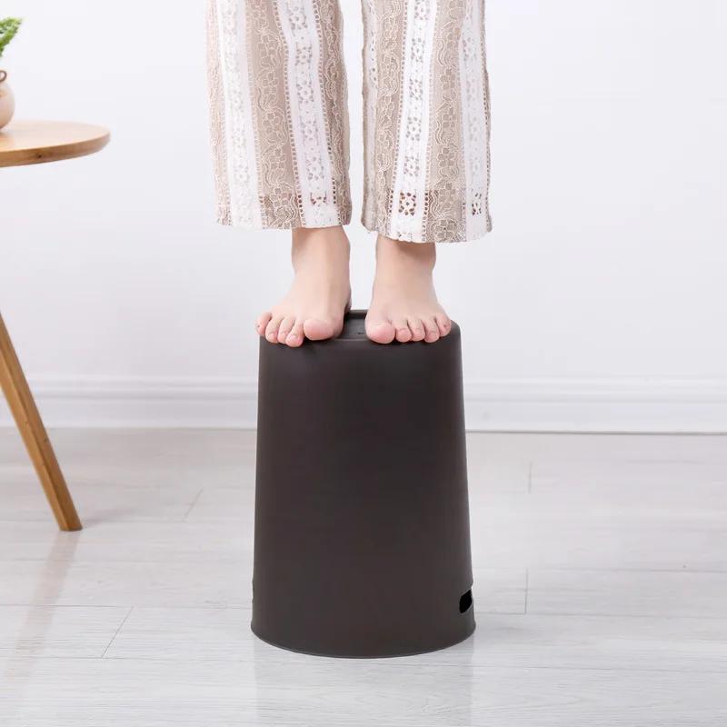 Nordischer Mülleimer aus mattiertem Kunststoff, 8 l/12 l, Mülleimer, Aufbewahrungseimer, Papierkorb, Home-Office-Abfalleimer ohne Deckel