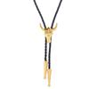 Golden Ties for Men American Cowboy Garment Accessory Tie Adjustable Bull Head Western Cowboy Bolo Tie Pendant Necklace