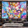 Wall Hanging Tapestry Custom NameFall Guys Pattern Personalized Printed Fabric Wall Decor