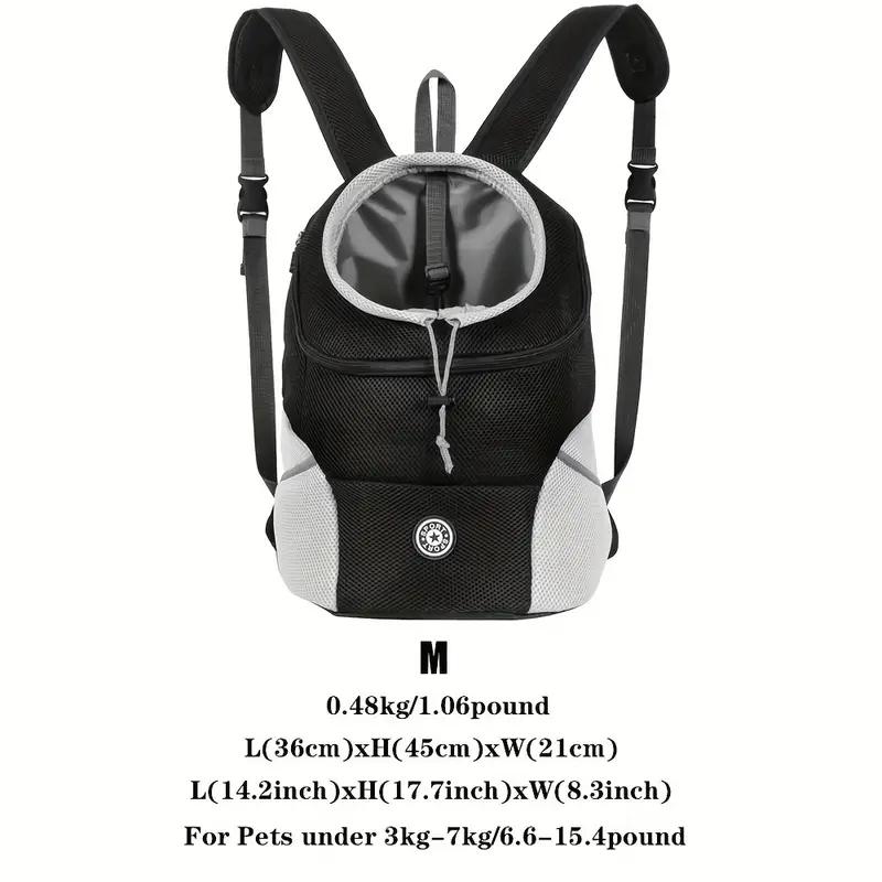 New Dog Pet Backpack Comfortable Carrier Travel Hiking Bag Front Pack Breathable Adjustable Straps for Small Medium Dogs Cats
