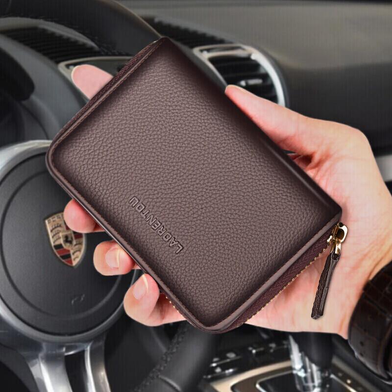 

LAORENTOU Men s Leather Multi-functional Card Holder