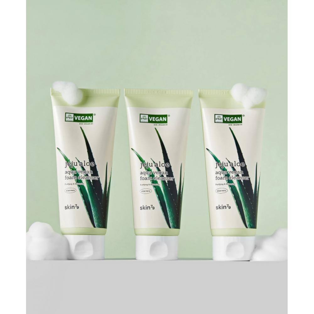 

Skin79 Jeju Aloe Aqua Vegan Cleansing Foam 150ml X 3 none