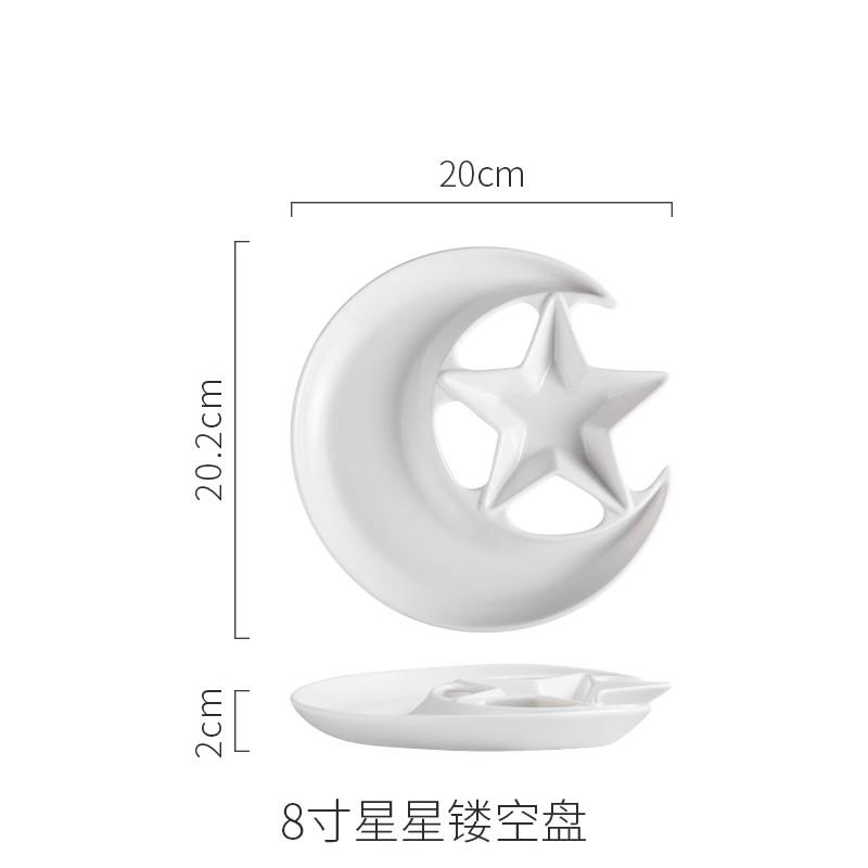 Kitchen, Home Restaurant Ceramic Plate, Cute Dumpling Plate, Dip Dish, Dessert Plate, Solid Color Irregular Tableware